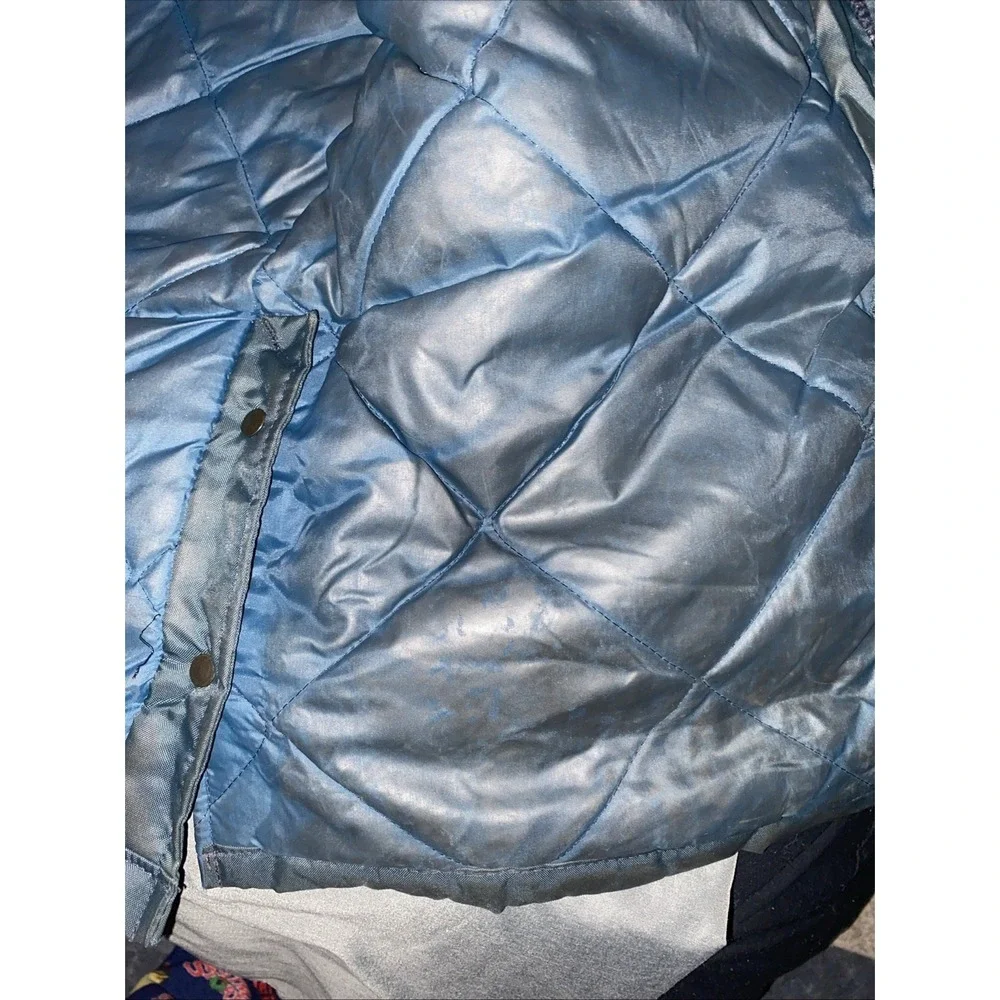 Vtg Retro Funky Bomber Full Zip Jacket Mens Size Large Quilted Pocket Fur Collar